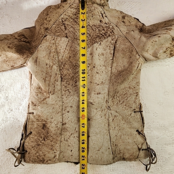 Vintage Jo-O-Kay 1970s Weastern Leather Jacket Size 8 - Picture 14 of 16